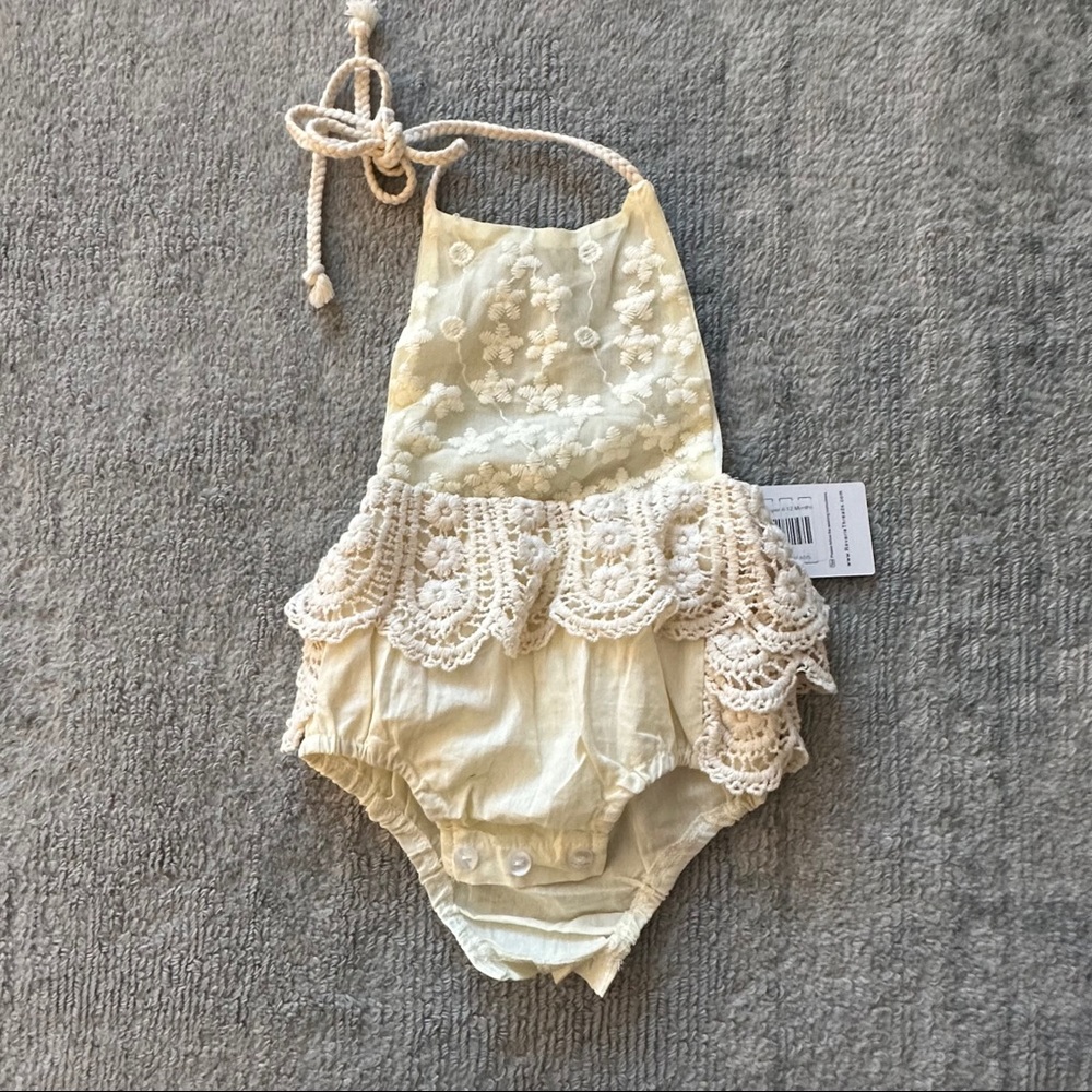 NWT Reverie Threads baby girl lace onesie (6-12M)